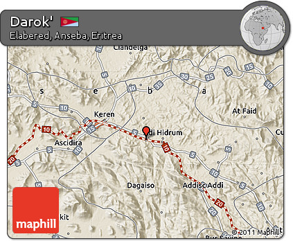 Shaded Relief Map of Darok'