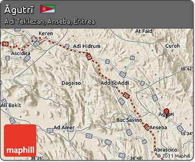 Shaded Relief Map of Āgutrī