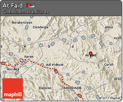 Shaded Relief Map of At Faid