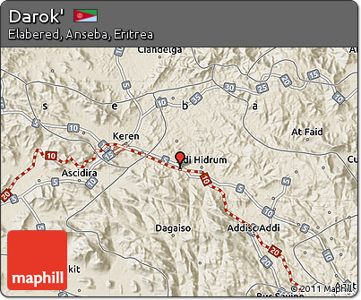 Shaded Relief Map of Darok'