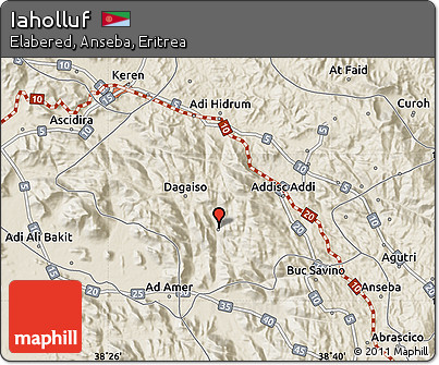 Shaded Relief Map of Iaholluf