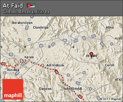 Shaded Relief Map of At Faid