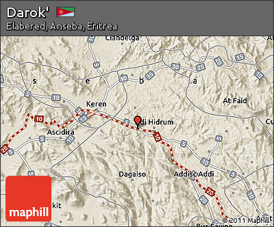 Shaded Relief Map of Darok'