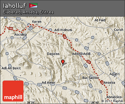 Shaded Relief Map of Iaholluf