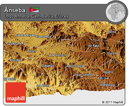 Physical Panoramic Map of Ānseba