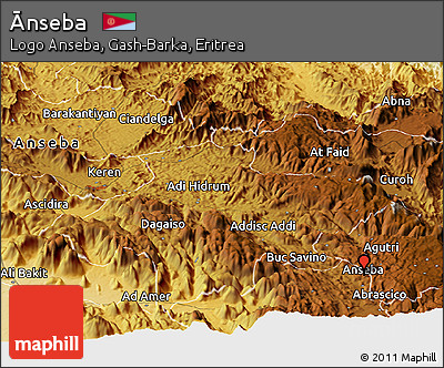 Physical Panoramic Map of Ānseba