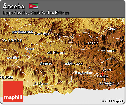 Physical Panoramic Map of Ānseba