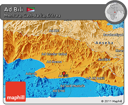 Political Panoramic Map of Ad Bili