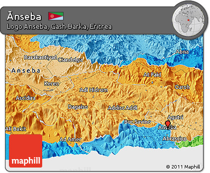 Political Panoramic Map of Ānseba
