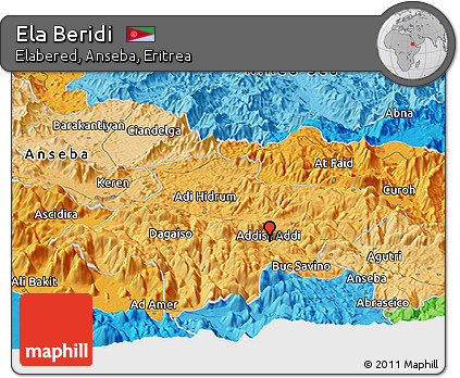 Political Panoramic Map of Ela Beridi