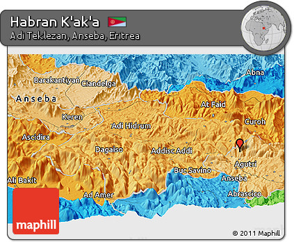 Political Panoramic Map of Habran K'ak'a