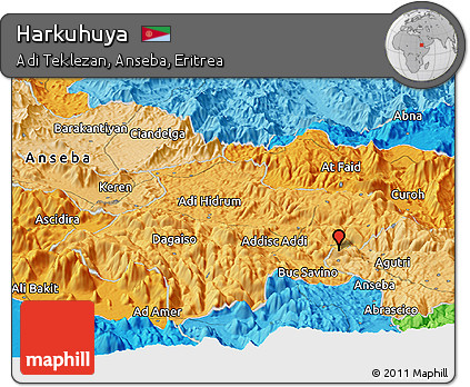 Political Panoramic Map of Harkuhuya