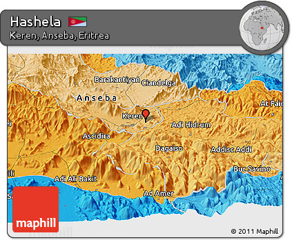 Political Panoramic Map of Hashela