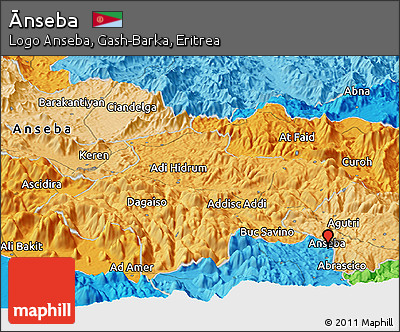 Political Panoramic Map of Ānseba
