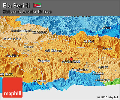 Political Panoramic Map of Ela Beridi