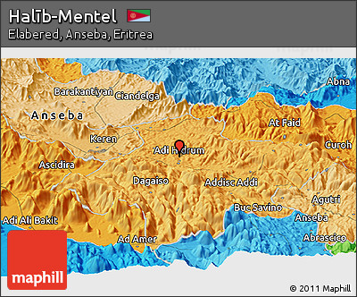 Political Panoramic Map of Halīb-Mentel
