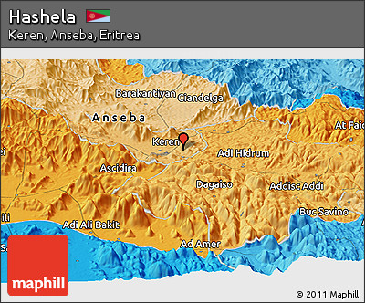 Political Panoramic Map of Hashela