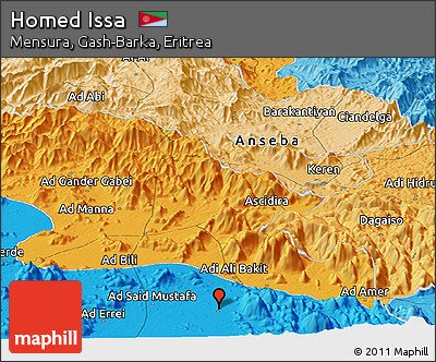 Political Panoramic Map of Homed Issa
