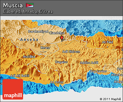 Political Panoramic Map of Muscia