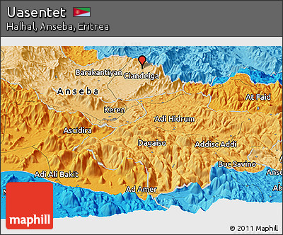 Political Panoramic Map of Uasentet
