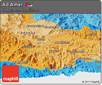 Political Panoramic Map of Ad Amer