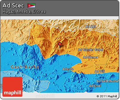 Political Panoramic Map of Ad Scec