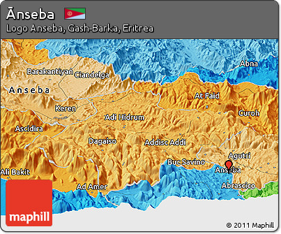 Political Panoramic Map of Ānseba