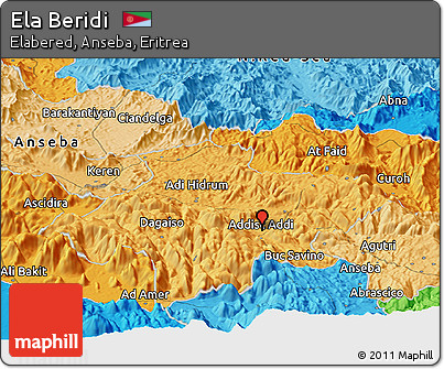 Political Panoramic Map of Ela Beridi