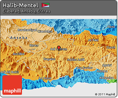 Political Panoramic Map of Halīb-Mentel