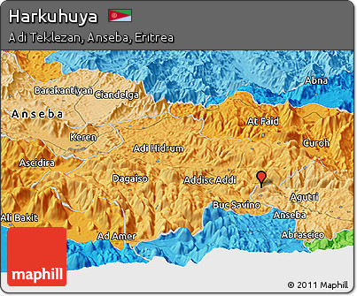Political Panoramic Map of Harkuhuya