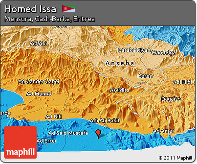 Political Panoramic Map of Homed Issa