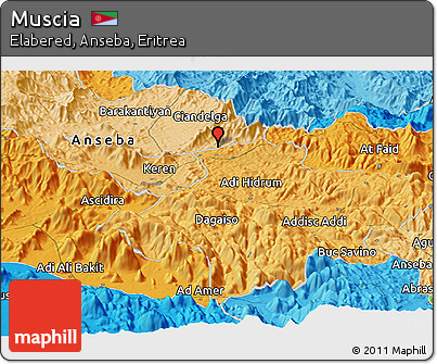 Political Panoramic Map of Muscia