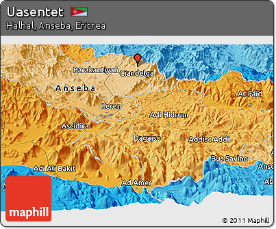 Political Panoramic Map of Uasentet