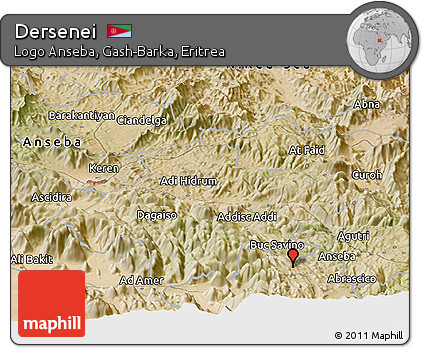 Satellite Panoramic Map of Dersenei