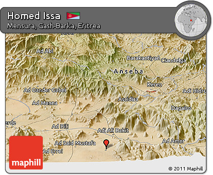 Satellite Panoramic Map of Homed Issa