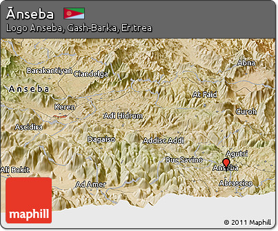 Satellite Panoramic Map of Ānseba