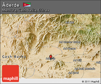 Satellite Panoramic Map of Āderde