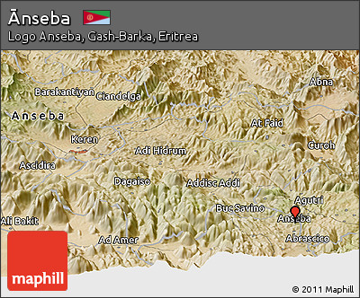 Satellite Panoramic Map of Ānseba