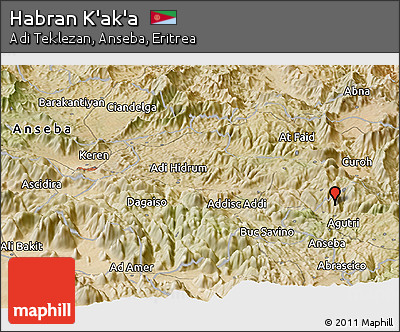 Satellite Panoramic Map of Habran K'ak'a
