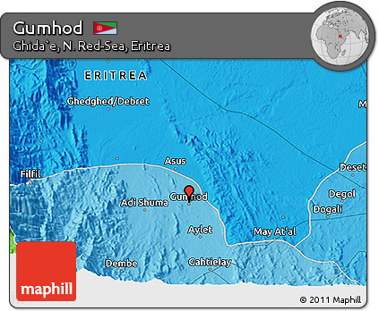 Political 3D Map of Gumhod