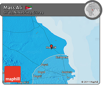 Political 3D Map of Mass Ali