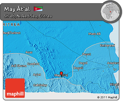 Political 3D Map of May Āt'al