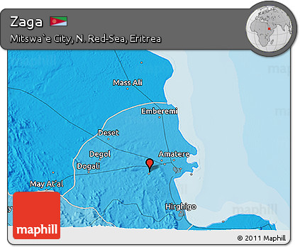 Political 3D Map of Zaga