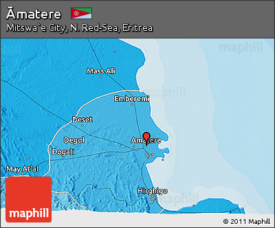 Political 3D Map of Āmatere