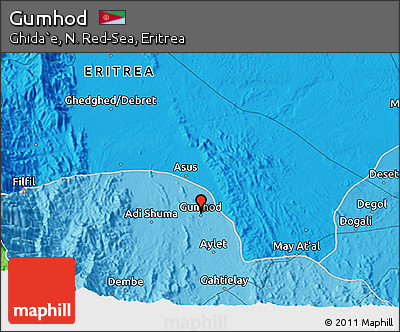 Political 3D Map of Gumhod