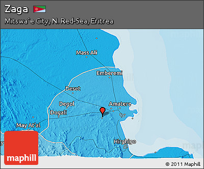 Political 3D Map of Zaga