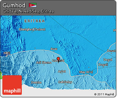 Political 3D Map of Gumhod