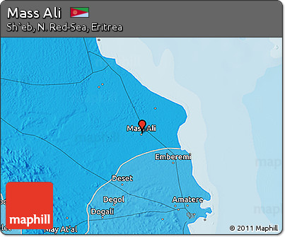 Political 3D Map of Mass Ali