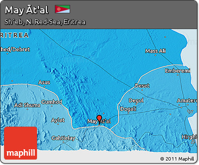 Political 3D Map of May Āt'al