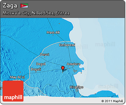 Political 3D Map of Zaga